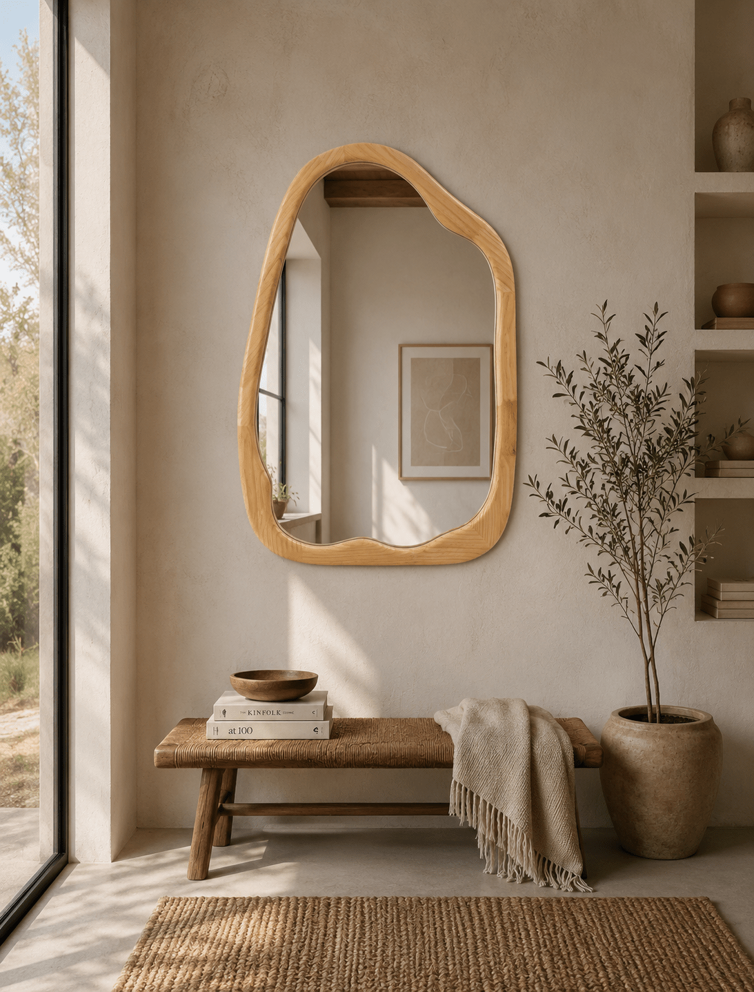Irregular Natural Mirror Large 760x1000