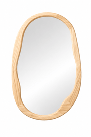 Irregular Oval Natural Mirror 600x900
