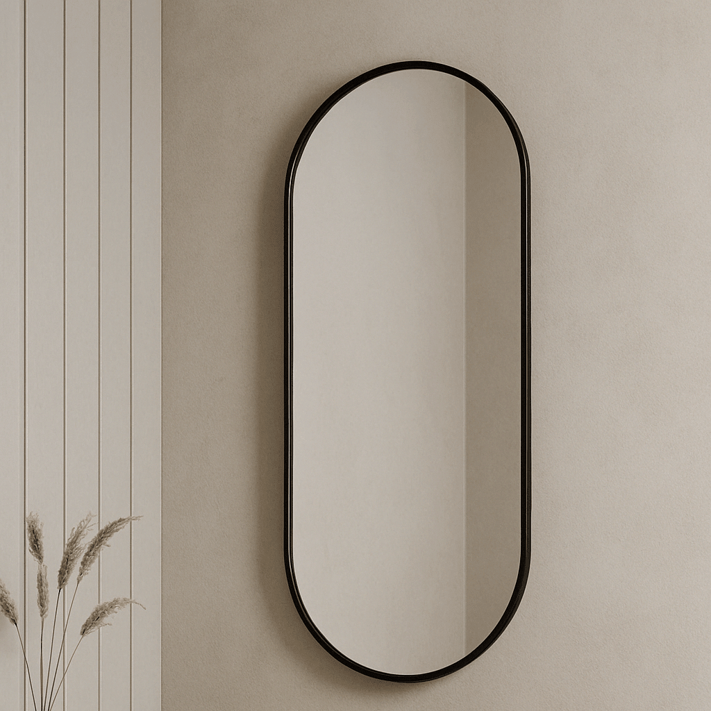 Slanted Edge Pill Framed Aluminium Mirror - 440 x 995mm - Paramount Mirrors and PrintsPMM-PLM4499A282-GLD0759649674805Mirror