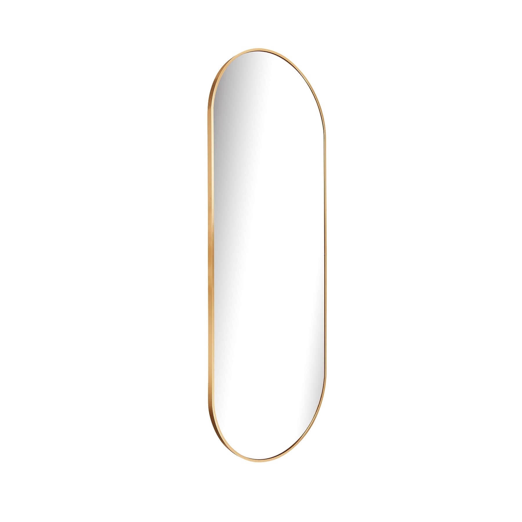 Style Essentials Aura Pill Mirror – Rounded Gold - 1600 x 600 - Paramount Mirrors and PrintsPMM-PL60160A/G0737186906917Decorative Mirrors
