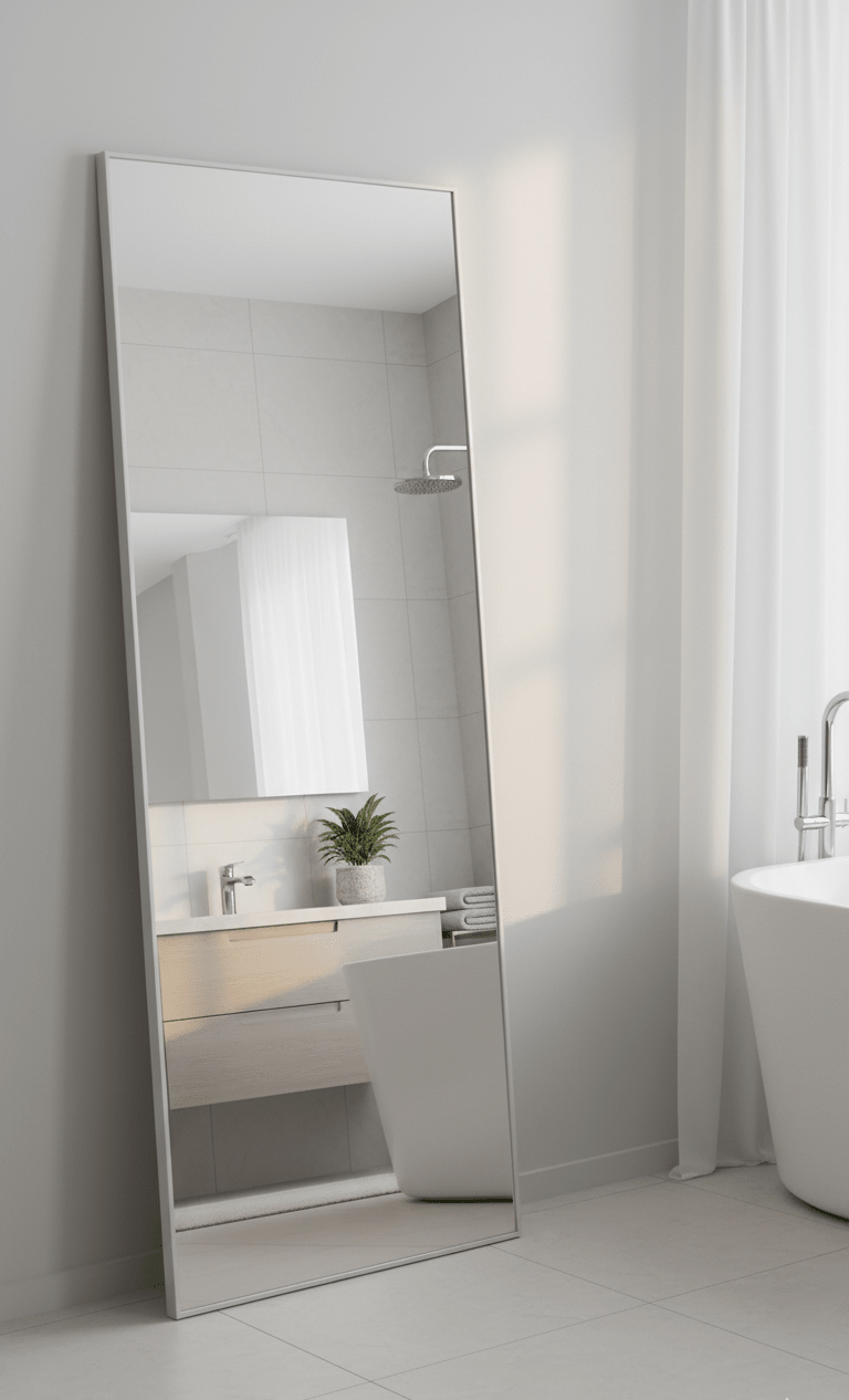 Style Essentials Solace Leaning Mirror – Silver - 1930 x 760mm - Paramount Mirrors and PrintsPMM-25010-BSLLeaning Mirror