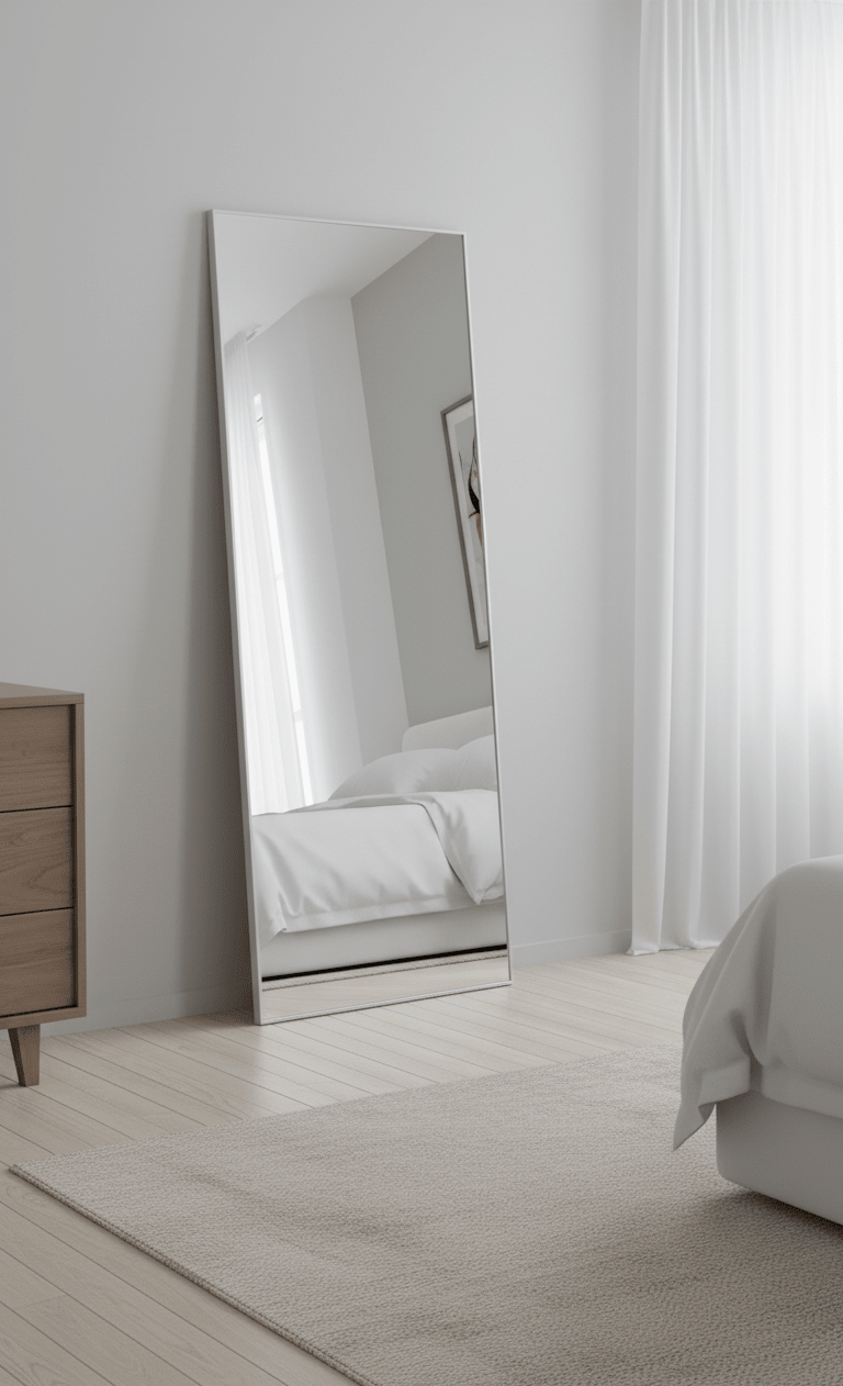 Style Essentials Solace Leaning Mirror – Silver - 1930 x 760mm - Paramount Mirrors and PrintsPMM-25010-BSLLeaning Mirror