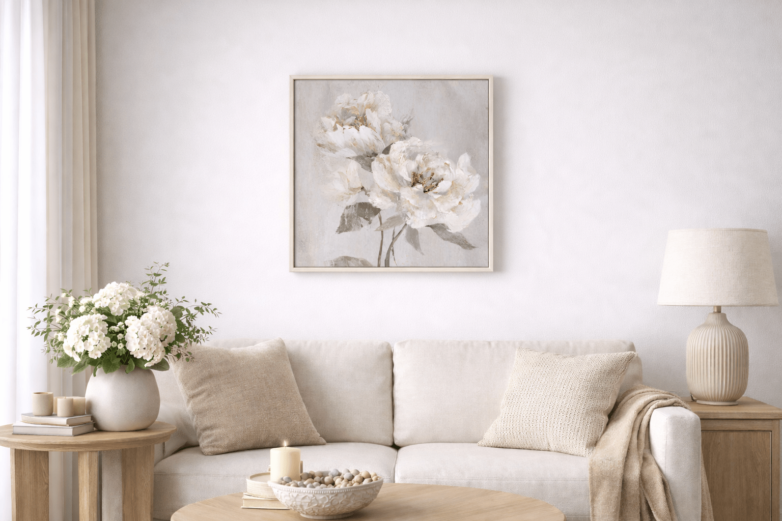 Timeless Bloom 1 Framed Canvas - Paramount Mirrors and PrintsPMM-WF-011Framed Canvas