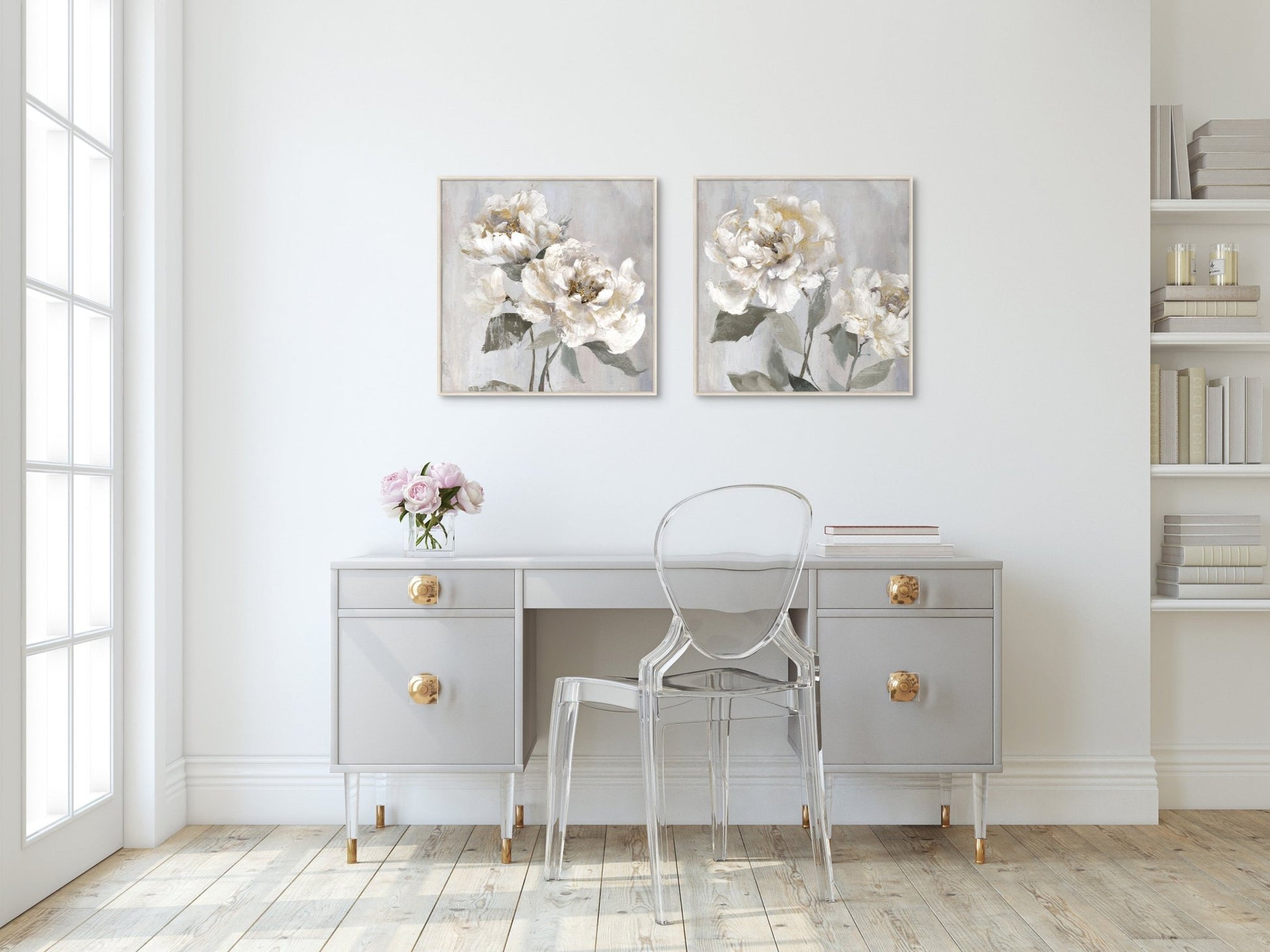 Timeless Bloom 2 Framed Canvas - Paramount Mirrors and PrintsPMM-WF-010Framed Canvas