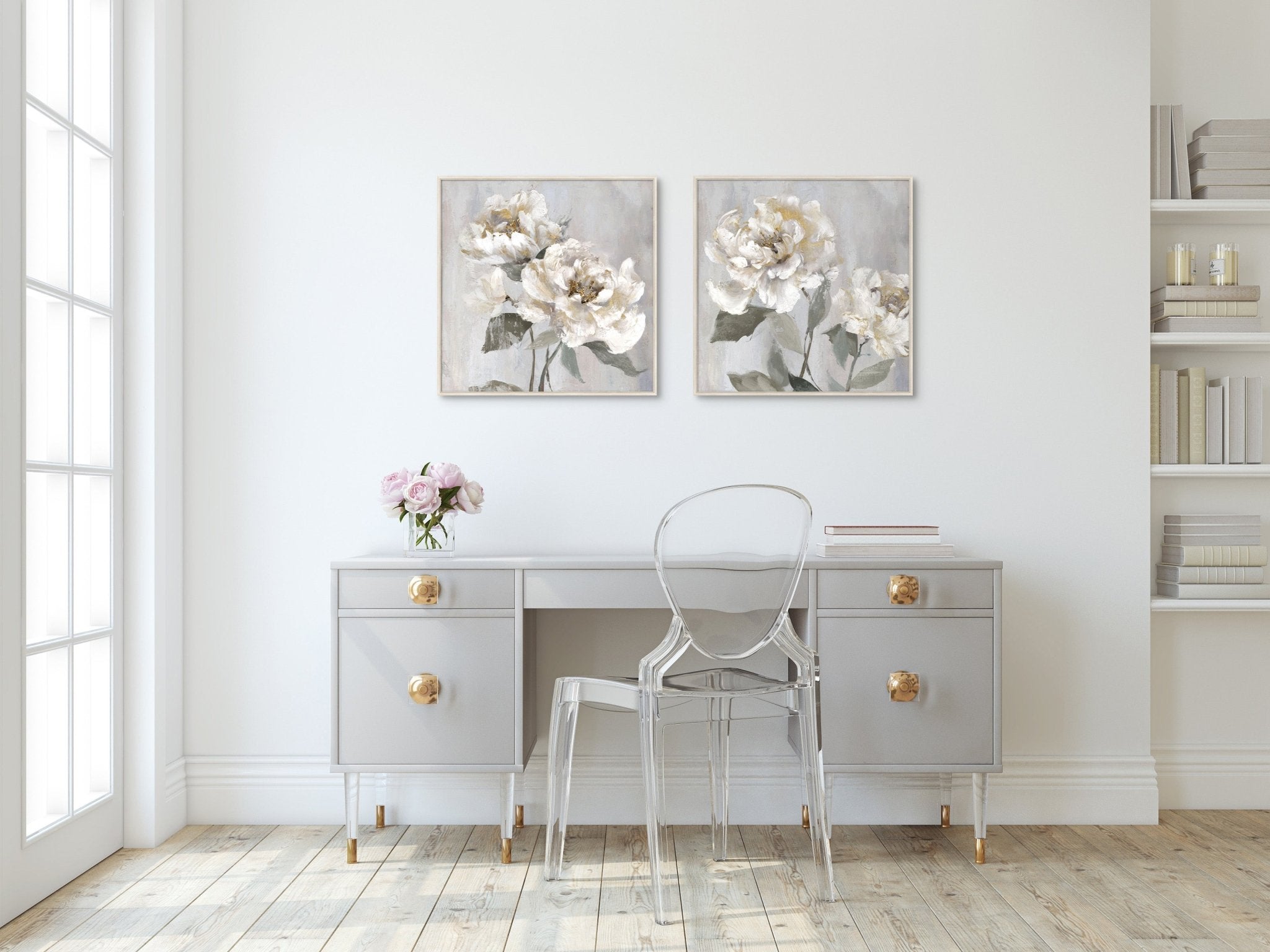 Timeless Bloom 2 Framed Canvas - Paramount Mirrors and PrintsPMM-WF-010Framed Canvas