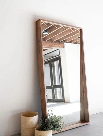 Jupiter Leaning Mirror - Oak Finish - Paramount Mirrors and Prints