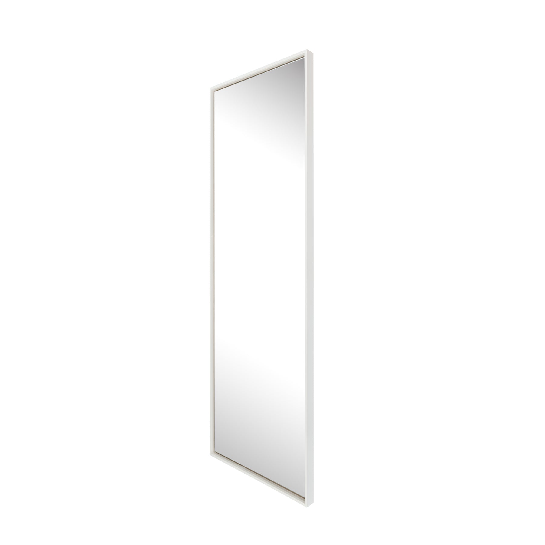 Lily Floating Box Super Dress Mirror - White Finish - Paramount Mirrors and Prints