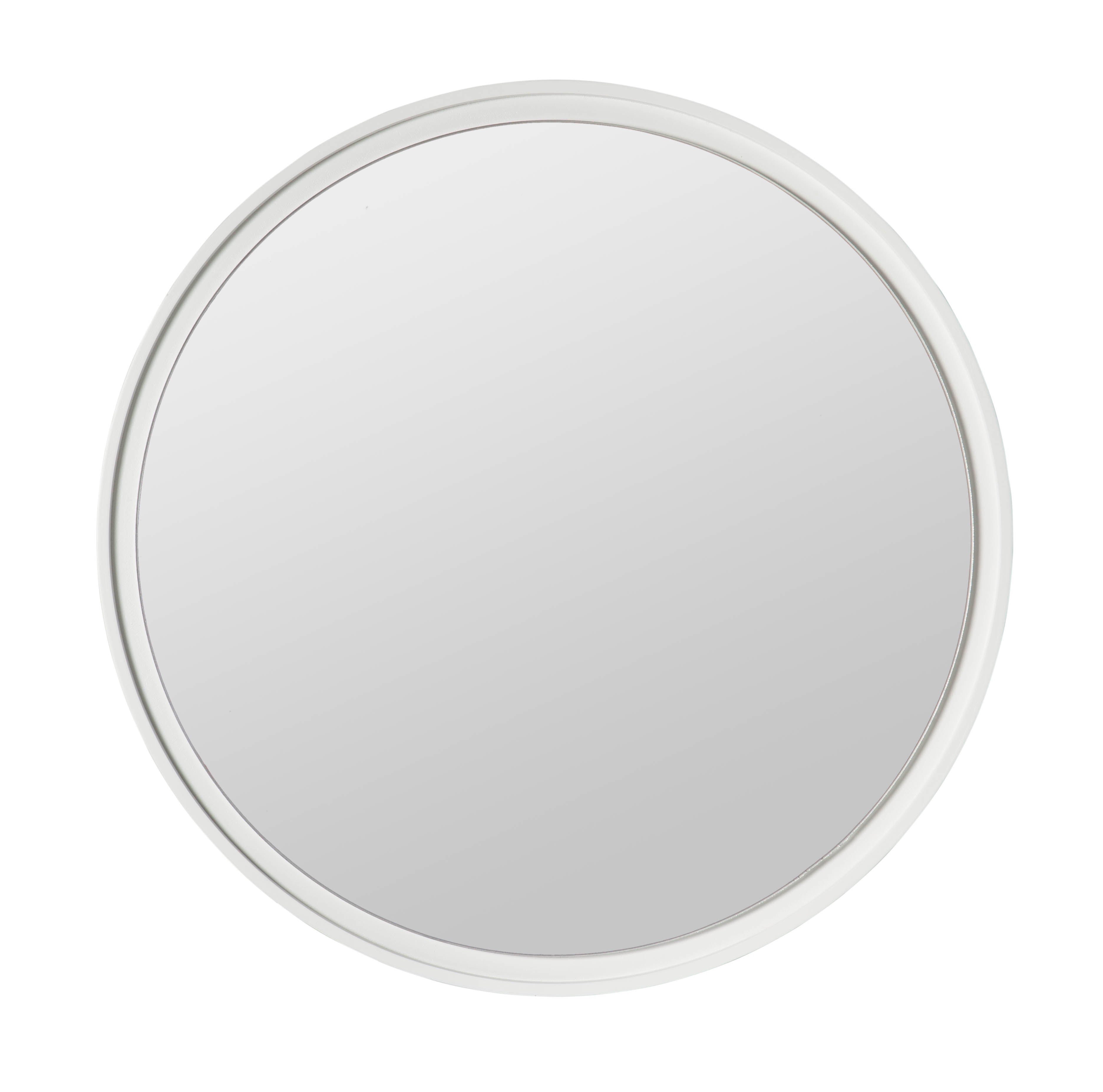 Lily Round Floating Mirror - White - Paramount Mirrors and Prints