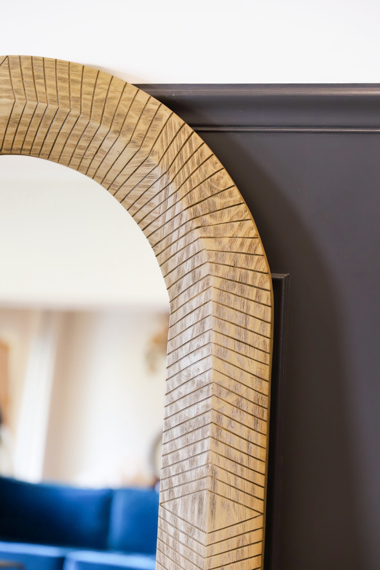 Willow Wave Mirror - Oak Finish - Paramount Mirrors and Prints