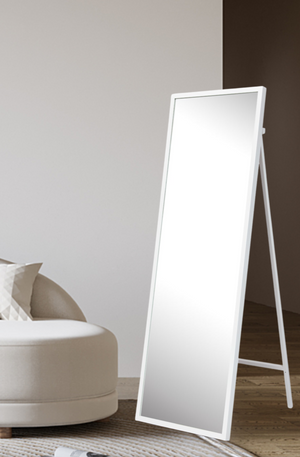 Ileen Standing Dress Mirror - White Finish - Paramount Mirrors and Prints